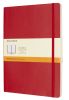 Carnet Moleskine Souple - 19x25 cm - ligné - Rouge écarlate