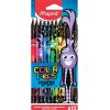 12 Crayons de Couleur Maped black monster