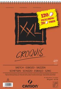 Bloc Croquis XXL Canson - A3 - 120 feuilles - 90g/m²