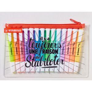 Pochette de 14 Surligneurs Stabilo Swing Cool - classiques et pastels