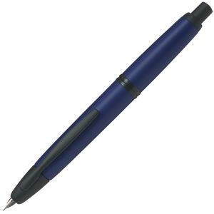 Stylo-Plume Pilot Capless attributs noirs - bleu mat - plume moyenne