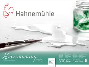 Bloc Papier Aquarelle Harmony Hahnemühle - 300 g - satiné - 30x40 cm