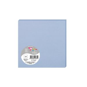 25 Cartes Pollen Clairefontaine - 135x135 mm - bleu lavande