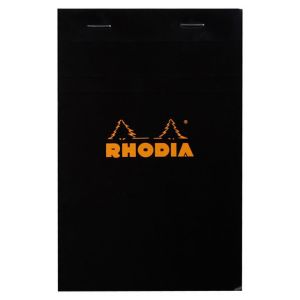 Bloc-Notes Rhodia black n°14 - 11x17 cm - 80 feuilles - petits carreaux