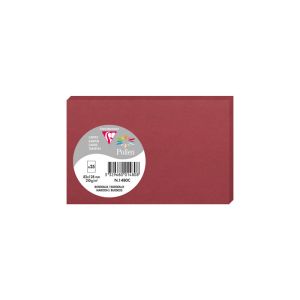 25 Cartes Pollen Clairefontaine - 82x128 mm - rouge bordeaux