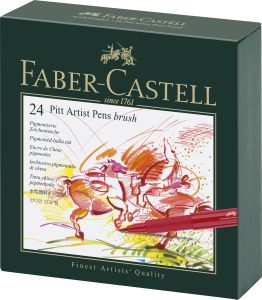 Coffret de 24 Feutres Pinceau Faber-Castell Pitt Artist Pen Brush