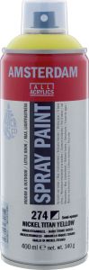 Bombe de peinture acrylique Amsterdam - 400ml - jaune titane nickel