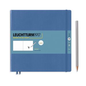 Carnet de Croquis Leuchtturm - Carré 22,5x22,5 cm - bleu denim