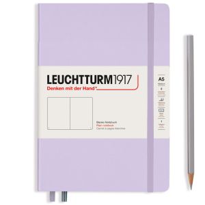 Carnet Leuchtturm rigide - 14,5x21cm - lilas - pages blanches