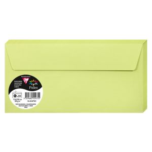 20 Enveloppes Pollen Clairefontaine - 110x220 mm - vert bourgeon