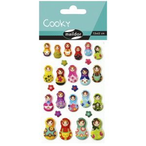 Stickers Noël Cooky Maildor - Poupées russes