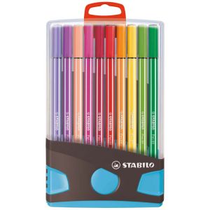Boîte de 20 Feutres Stabilo Pen 68 - pack Premium