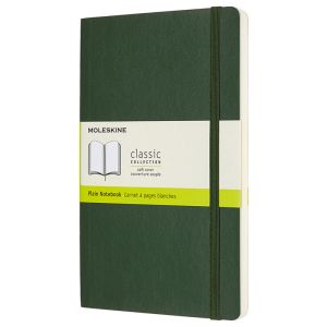 Carnet Moleskine Souple - 13x21 cm - Pages blanches - Vert Myrte