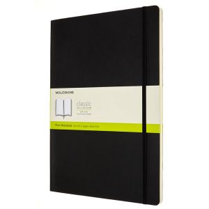 Carnet Moleskine Souple - 21x29,7 cm - Pages blanches - Noir