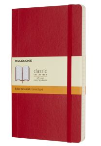 Carnet Moleskine Souple - 13x21 cm - ligné - Rouge écarlate