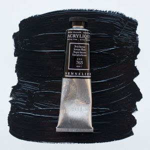 Peinture Acrylique Sennelier - extra-fine - 60ml - noir intense