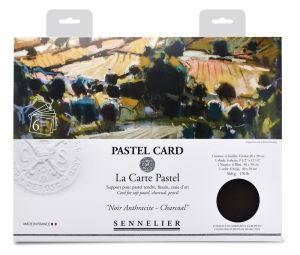 Papier Pour Pastel Sennelier - Pastel Card - 6 feuilles 40x30 cm - noir anthracite