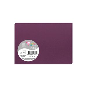 25 Cartes Pollen Clairefontaine - 110x155 mm - cassis