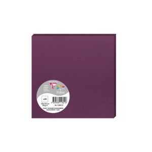 25 Cartes Pollen Clairefontaine - 135x135 mm - cassis