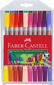 Étui de 20 Feutres double pointe Faber-Castell