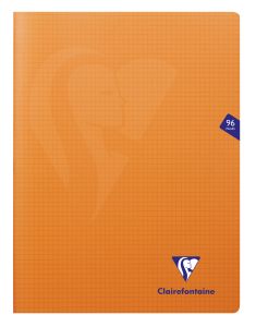 Cahier Clairefontaine Mimesys - 24x32 cm - 96 pages - petits carreaux - orange