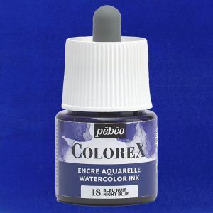 Flacon d'Encre Colorex Pébéo - 45ml - Bleu nuit