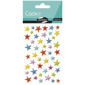 Stickers Cooky Maildor - étoiles couleur