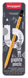 Crayons Graphite Bruynzeel - boîte de 6
