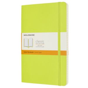 Carnet Moleskine Souple - 13x21 cm - Ligné - Vert citron