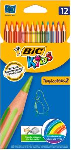Étui de 12 Crayons de Couleurs Bic kids tropicolors