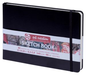 Carnet de Dessin Royal Talens Art Creation - A5 (21x14,8cm) - 80 feuilles - 140g - noir