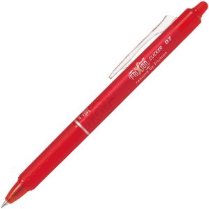 Stylo Frixion Clicker Pilot - pointe moyenne 0,7 mm - rouge