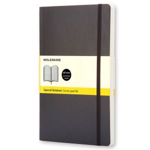 Carnet Moleskine Souple - 9x14 cm - Quadrillé - Noir