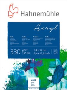 Bloc Papier pour Peinture Acrylique Hahnemühle - 330g - 24x32 cm - 20 feuilles