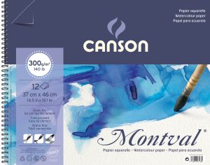 Album Papier Aquarelle Canson Montval - 37x46 cm - 12 feuilles - 300g/m²