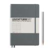 Carnet Leuchtturm rigide - 14,5x21cm - Anthracite - Ligné