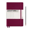 Carnet Leuchtturm rigide - 14,5x21cm - Port Red - Pointillés