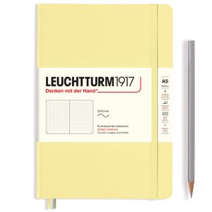 Carnet Leuchtturm souple - 14,5x21cm - vanille - pointillés