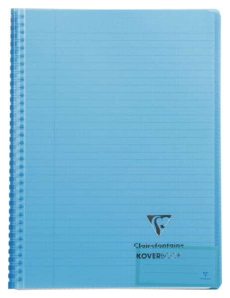Cahier Clairefontaine Koverbook A4 160p ligné bleu