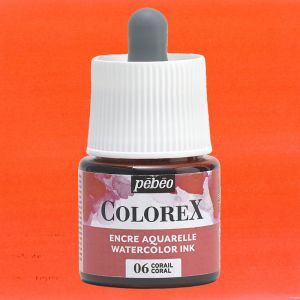 Flacon d'Encre Colorex Pébéo - 45ml - Corail