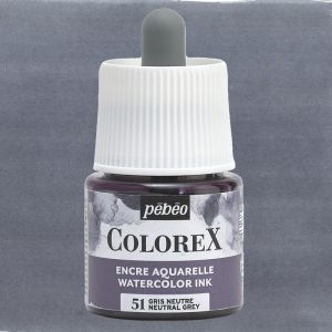 Flacon d'Encre Colorex Pébéo - 45ml - Gris neutre