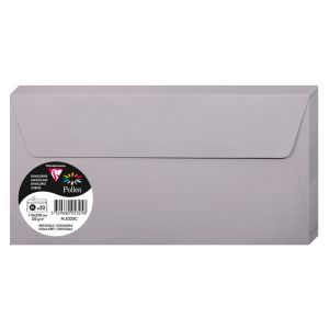 20 Enveloppes Pollen Clairefontaine - 110x220 mm - gris koala