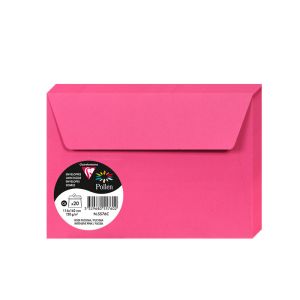 20 Enveloppes Pollen Clairefontaine - 114x162 mm - rose fuchsia