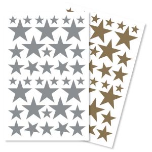 Stickers Initial Maildor - étoiles argentées