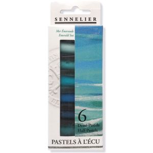 6 Demi Pastels à l'Écu Sennelier - Mer émeraude