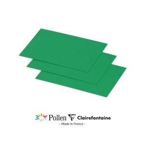 25 Cartes Pollen Clairefontaine - 70x95 mm - vert sapin