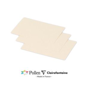 25 Cartes Pollen Clairefontaine - 70x95 mm - ivoire irisé