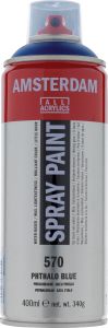 Bombe de Peinture Acrylique Amsterdam - 400ml - bleu phtalo