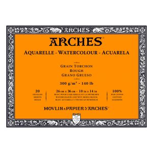 Bloc Papier Aquarelle Arches - 20f - 26x36cm - 300g/m²