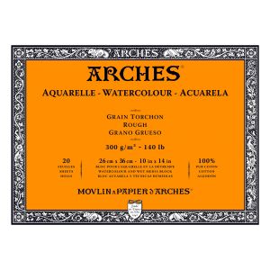 Bloc Papier Aquarelle Arches - 20f - 26x36cm - 300g/m²